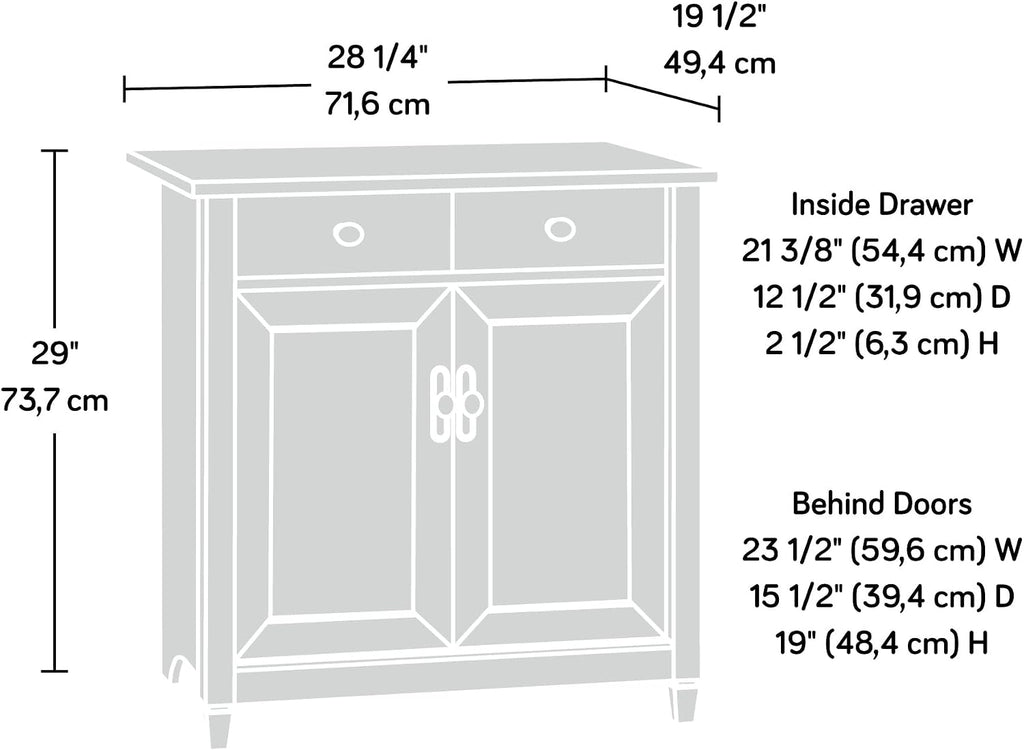 Sauder Edge Water Utility Stand, Versatile Storage Solution, Ideal Home Storage Cabinet - Estate Black Finish