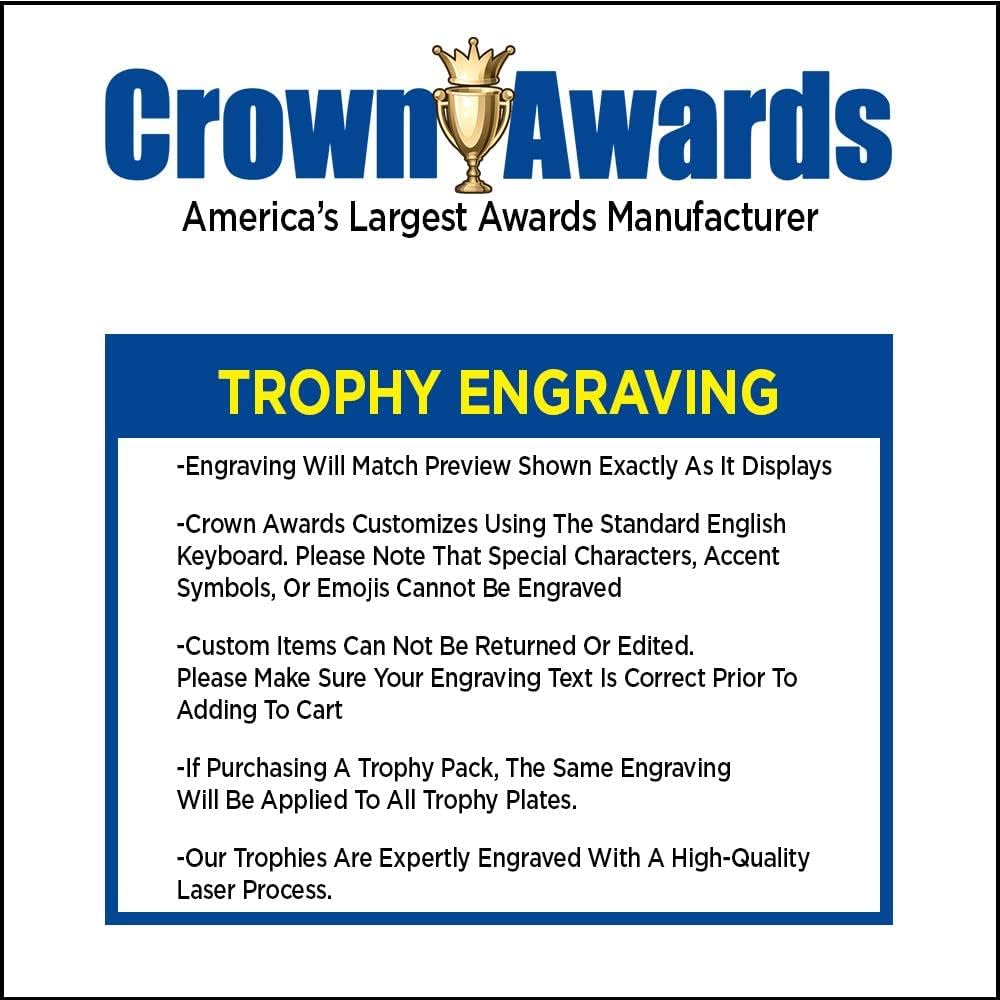 Crown Awards Basketball Trophies with Custom Engraving, 7.25' Personalized Boys Basketball Team Trophy On Deluxe Round Base