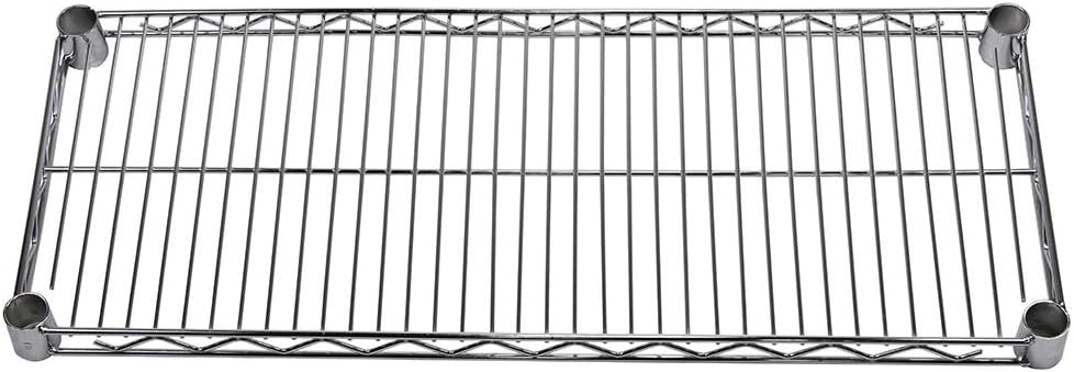 Shelving Inc. 12' d x 30' w Chrome Wire Shelving with 3 Tier Shelves, Weight Capacity 800lbs Per Shelf