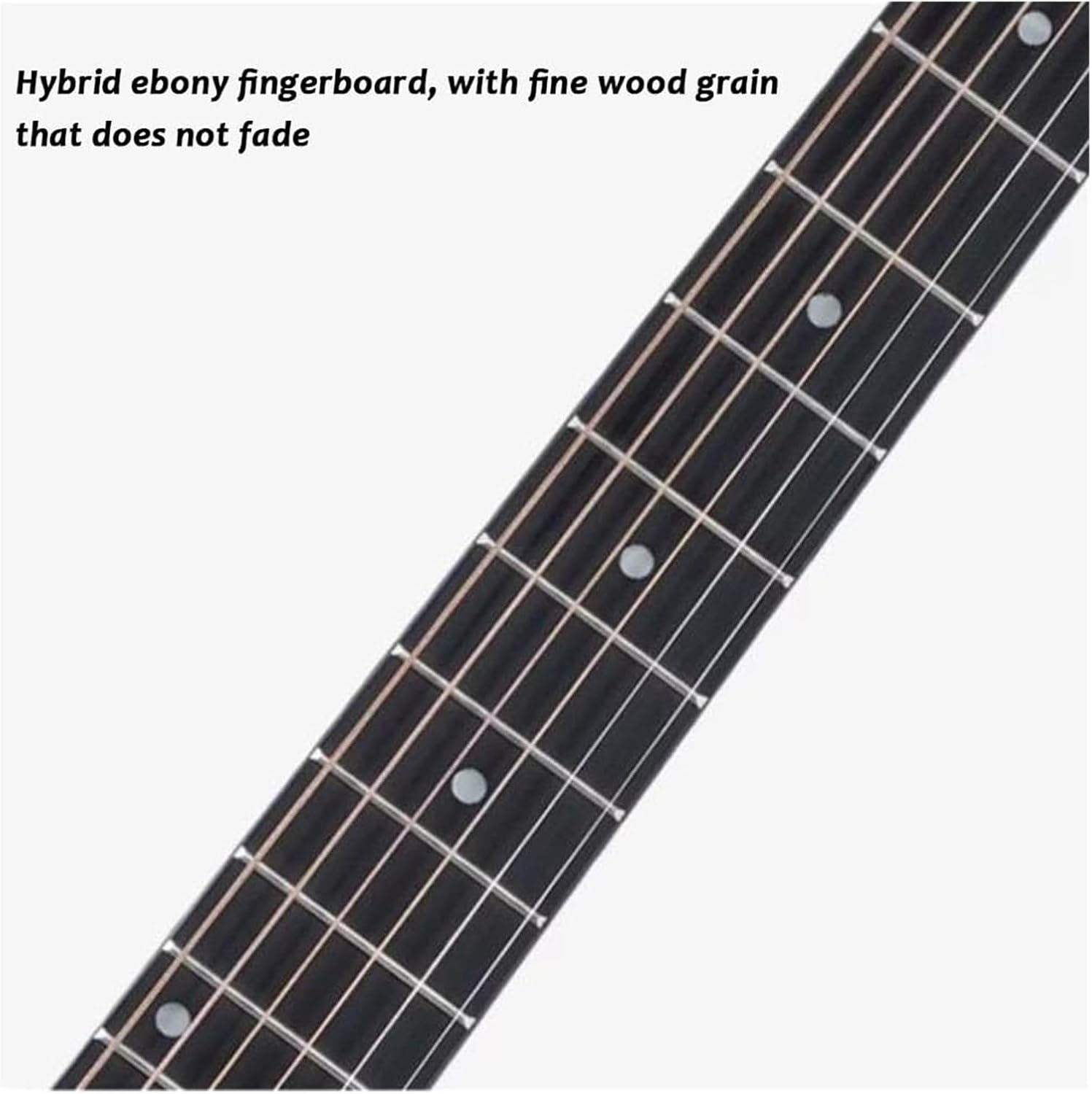 MXL&LJB 41' Acoustic Guitar for Beginner, Full Size Thin Cutaway Guitarra, Lightweight Body Suitable for Adult Teen with Gig Bag and Other Accessories(Black)