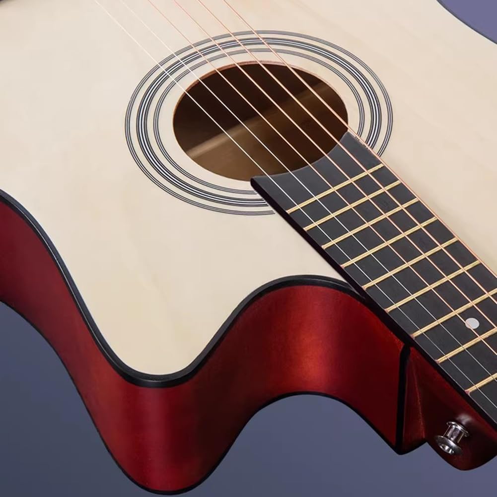 Acoustic Guitar Bundle, Beginners Adults Teens Acoustic Guitar, with Built-In Pickups, Upgraded Starter Kit,Natural,41in