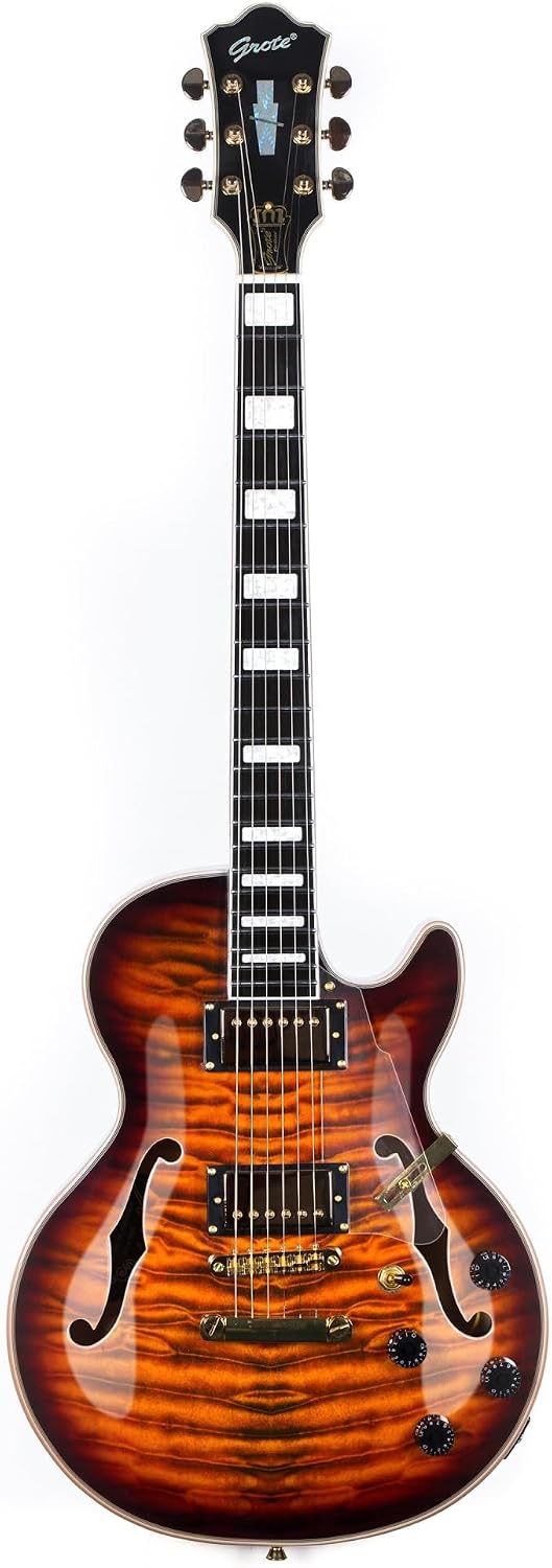 Professional electric guitar for adults and beginners Beginner Guitar(Orange)