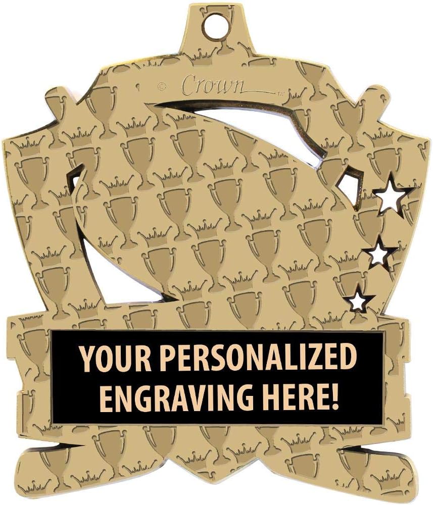 Crown Awards Custom Hockey Medals, 2 1/4' Shieldz Hockey Award Medals with Free Engraving