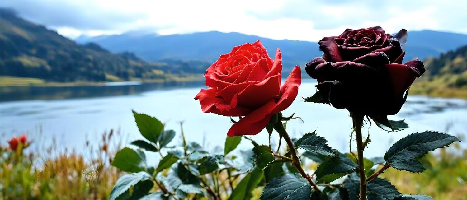 Red Rose Paint by Numbers Kit for Adults Framed Landscape Painting Kits for Adults Beginner DIY Acrylic Oil Paint pre Drawn Canvas with Brush Craft Picture for Home Wall Decor Gifts 100x200cm -49zK