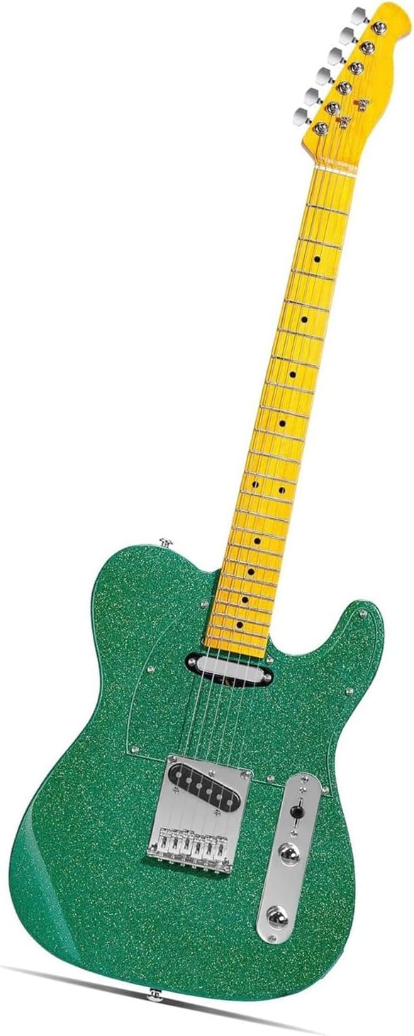 Electric Guitar With Mahogany Solid And Hard Maple Neck Professional Electric Guitar(Green2)