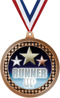 2.75' Runner Up Medal Award, Bronze Vega Runner Up Team Trophy Award Includes Free Neck Ribbon