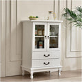 Wine Cabinet Wooden Wine Cabinet with Double Drawers Home Simple Two-Door Wine Bar Cabinet Small Storage Sideboard Wine Bakers Rack Wine Rack (Color : D)