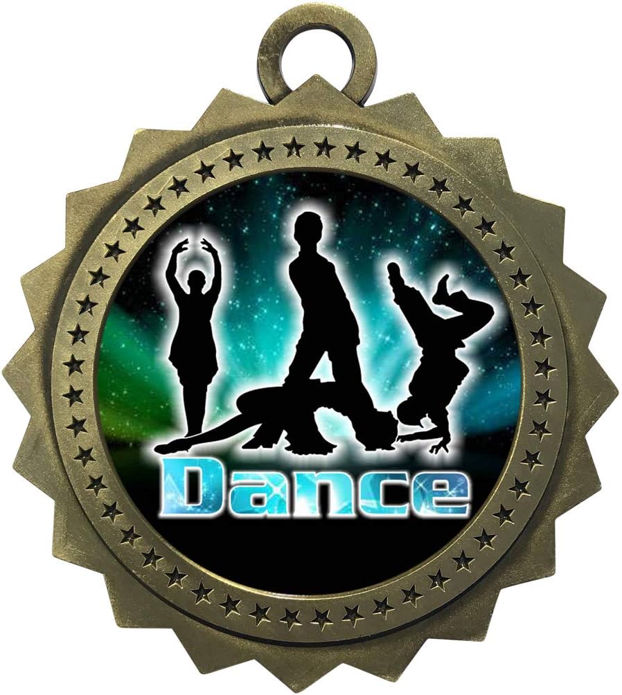 1 to 50 Packs Modern Dance Gold Medals Trophy Award with Free Custom Engraving D03-FCL461