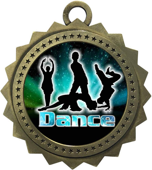 1 to 50 Packs Modern Dance Gold Medals Trophy Award with Free Custom Engraving D03-FCL461