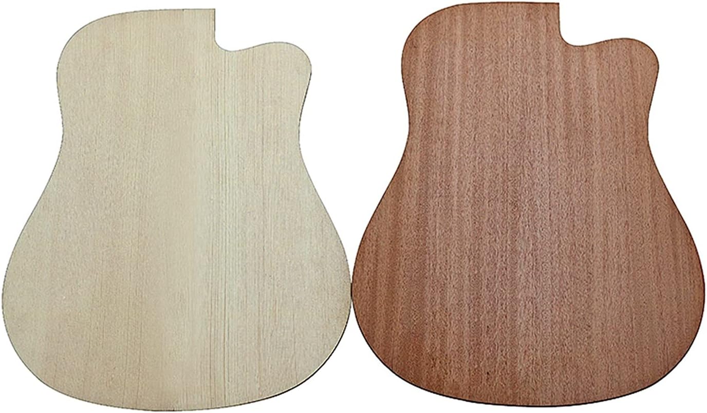 Unfinished Guitar Body 1 Set DIY 41' Unfinished Acoustic Guitar Style Guitar Kit African Peach Blossom Core Guitar DIY Accessory