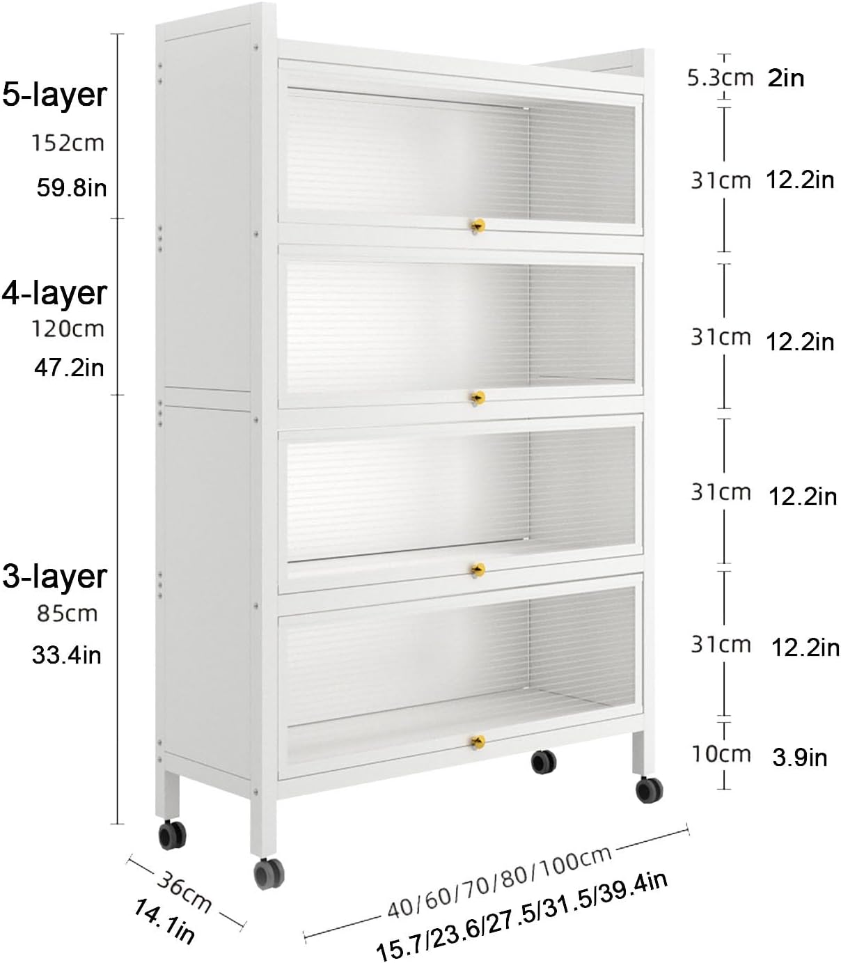 5-Tier Kitchen Pantry Storage Cabinet, Coffee Bar & Baker's Rack with Drawer, Flip Door Design, Space-Saving Kitchen Storage Solution, 70cm/27.5in, Modern Home Organizer