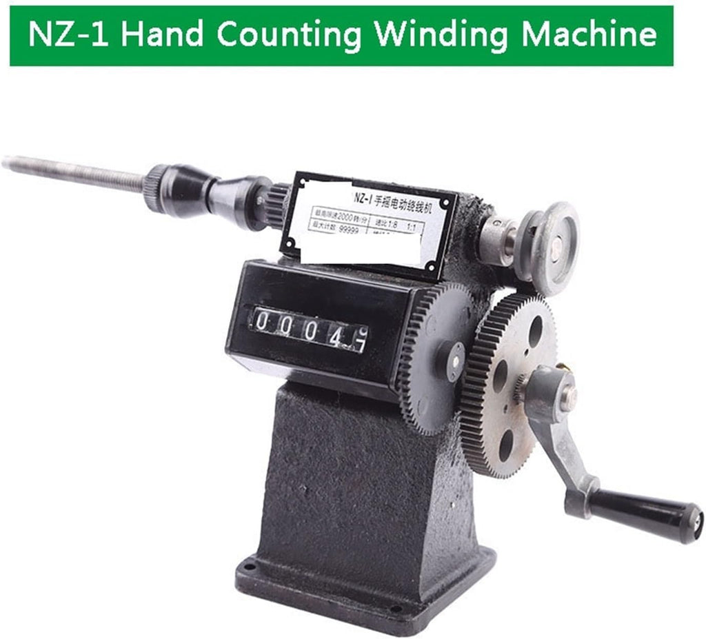 Coil Winding Machine, NZ-1 Hand Crank Electronic Counting Winding Machine, Small Home Hand Winding Machine, Stranding Machine Mini Count Winding Tools,for Guitar Pickup Coils Motor Coils