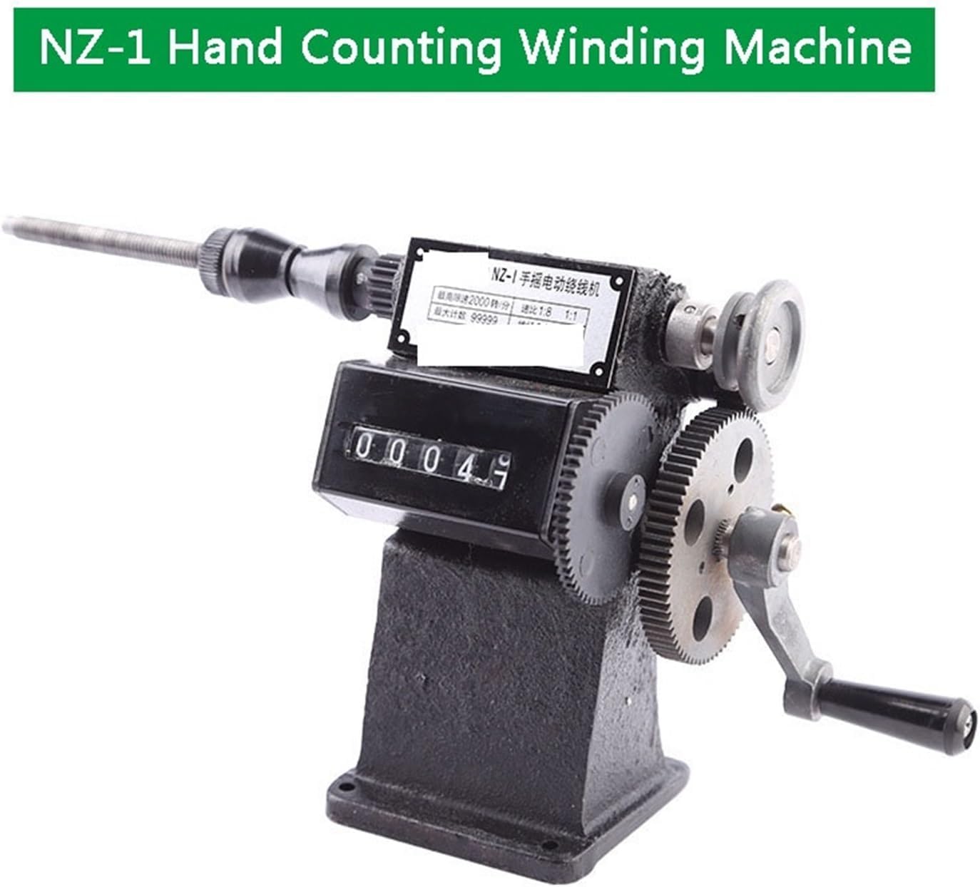 Coil Winding Machine, NZ-1 Hand Crank Electronic Counting Winding Machine, Small Home Hand Winding Machine, Stranding Machine Mini Count Winding Tools,for Guitar Pickup Coils Motor Coils