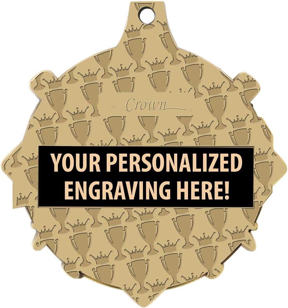 Crown Awards Custom Softball Medals, 2 1/4' Shieldz Softball Award Medals with Free Engraving Prime