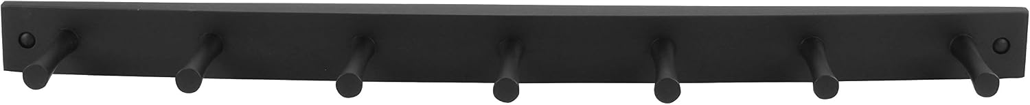 Spectrum Diversified Wood Hook Rack, 7 Peg, Black (Pack of 2)