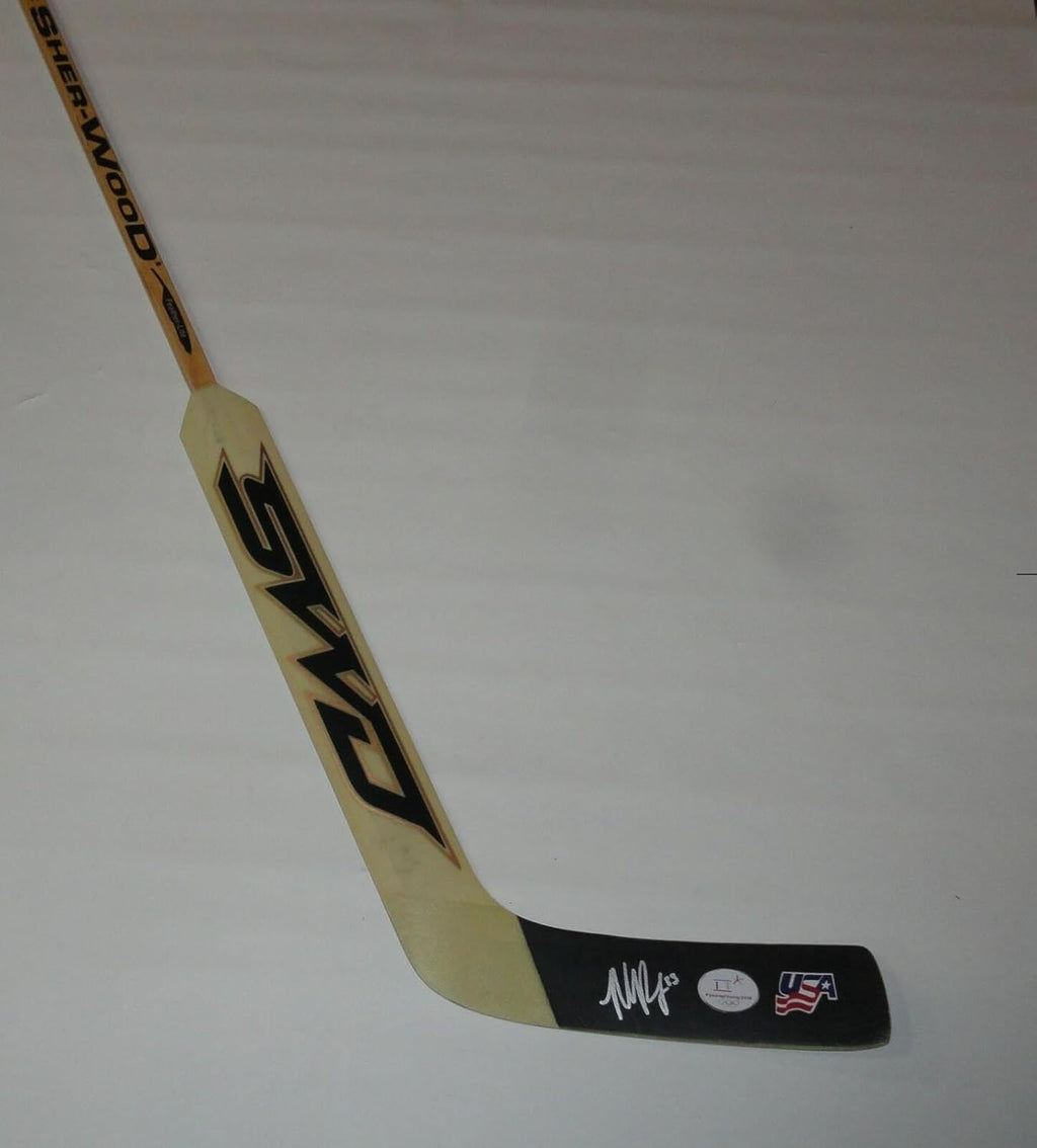 Maddie Rooney Signed Goalie Stick Team Usa Olympics 2018 Medal Psa Coa - Autographed Olympic Hockey Sticks
