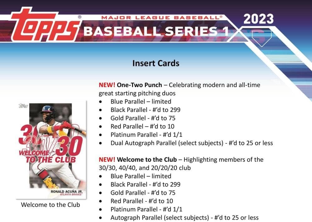 2023 Topps Series 1 Baseball Jumbo Box (10 Packs/46 Cards: 1 Auto, 2 Silver Packs)