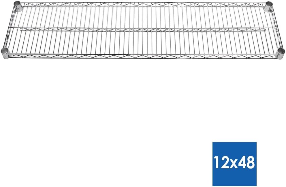 SI Shelving Inc.12 d x 48' w x 84' h Chrome Wire Shelving with 6 Tier Shelves, Weight Capacity 800lbs Per Shelf