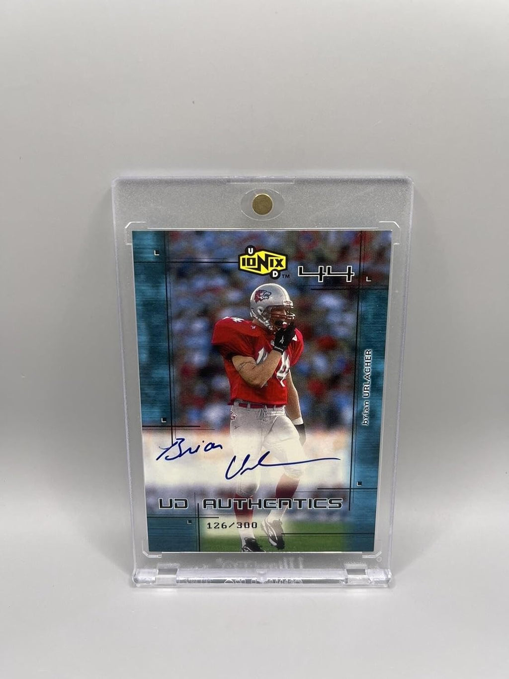 Brian Urlacher 2000 Upper Deck Ionix UD Authentics Rookie Auto #/300 W/Mag L1 - Football Slabbed Autographed Rookie Cards