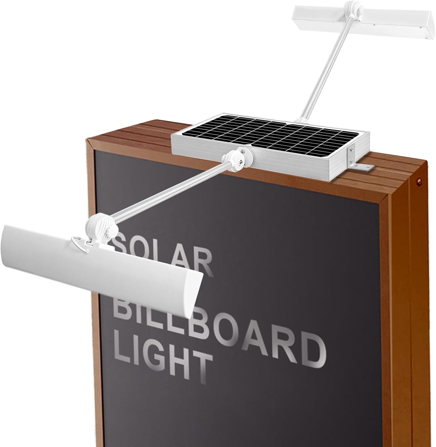 Solar Sign Lights Outdoors, 420Pcs LED 12000mAh Battery, Wireless Billboard Light,IP65 Waterproof, Signboard Lights for Real Estate Sign Posts Business Store House Address (white)