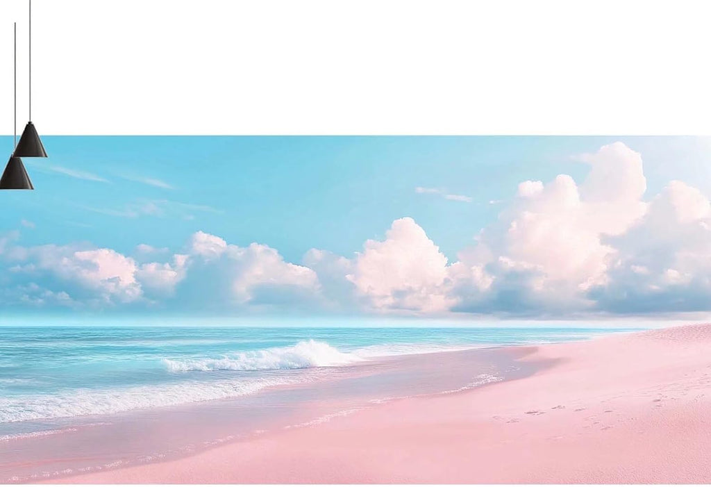 Paint by Numbers Kits for Adult Beginners,Pink Paint by Numbers Sea DIY Paint by Numbers Painting with Paints and Brushes Kits,DIY Oil Painting Paint by Numbers,for Home Decor (NO Frame) 90x260cm V-29