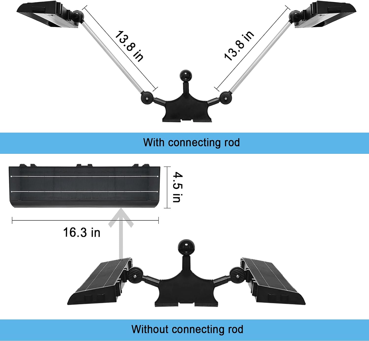 Solar Sign Lights Outdoor,16000mah 464 Led Billboard Lights, Waterproof Commercial Solar Signboard Light for Real Estate Signs, Business, Advertisement