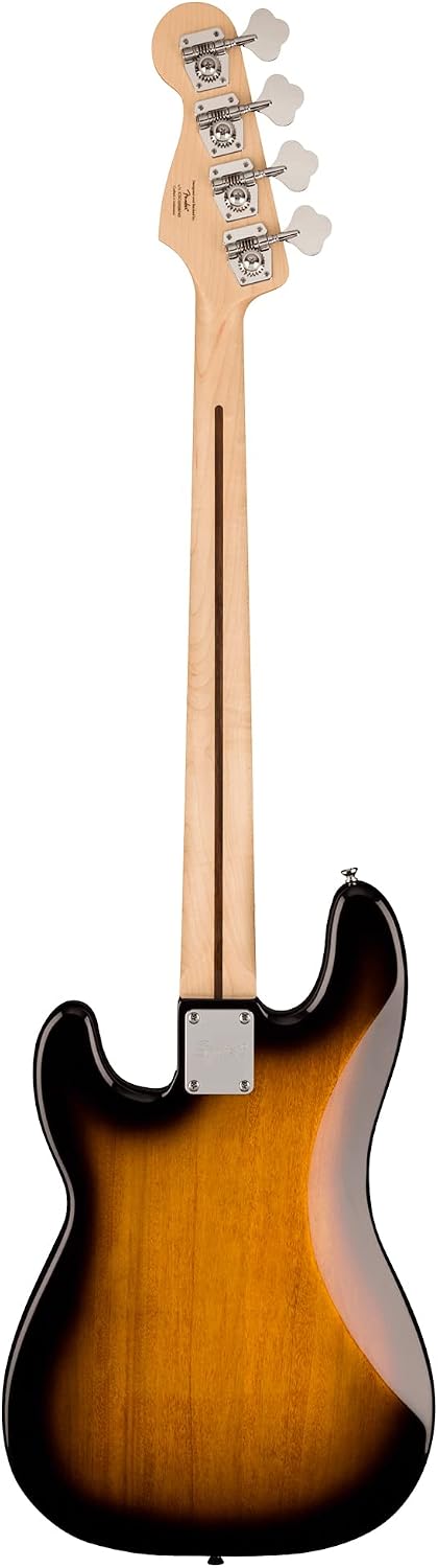 Fender Squier Sonic Precision Bass Guitar - 2 Color Sunburst Bundle with Rumble 15 Bass Amplifier, Cable, Tuner, Strap, and Austin Bazaar Instructional DVD