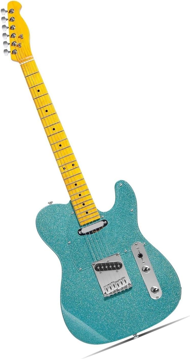 Shiny Electric Guitar With Mahogany Solid And Hard Maple Neck Professional Electric Guitar(Blue2)