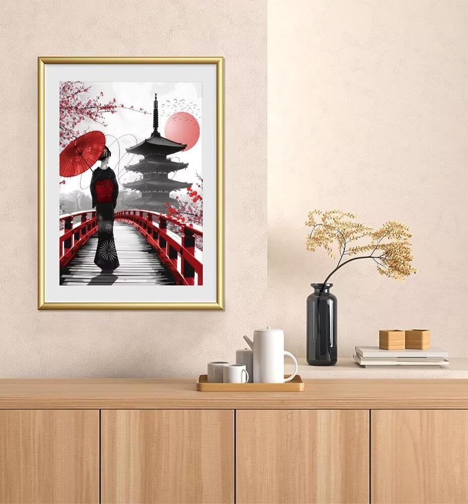 Paint by Numbers Kit for Beginner Beginners Woman Paintings Acrylic Easy Paint by Number Red Watercolor Adults' Canvas Art on Canvas 40x53 inch Model YEYUMEOZQ-H