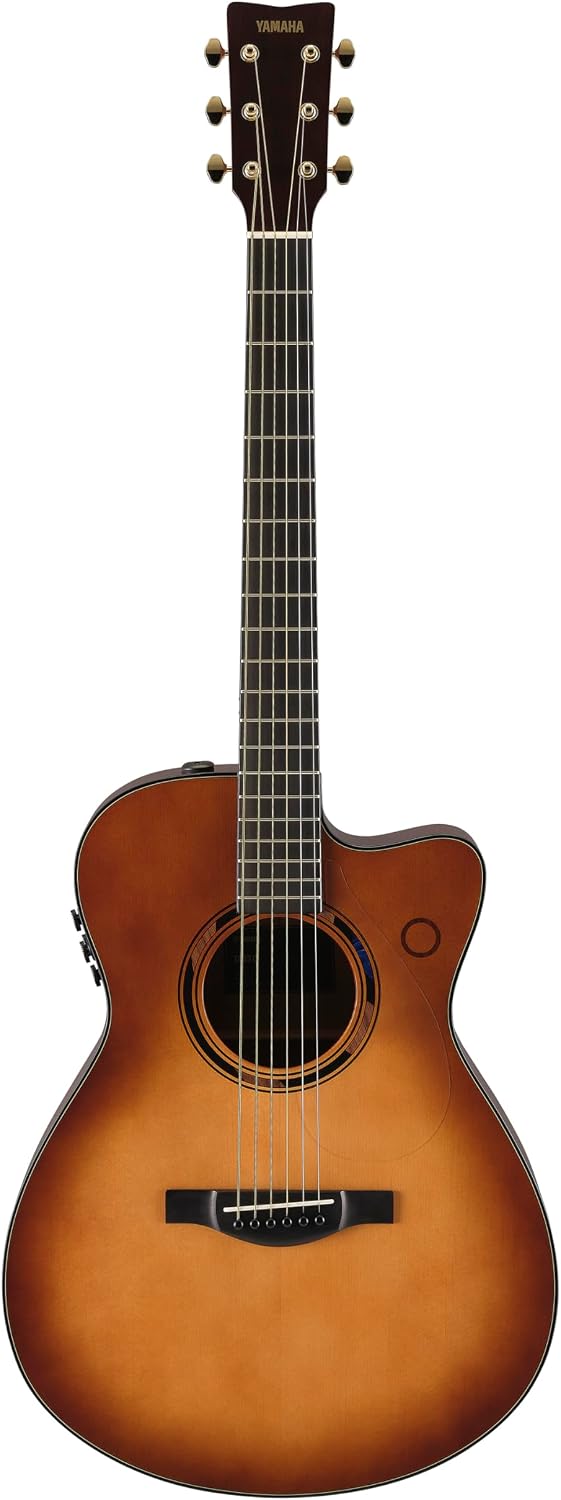 Yamaha TAS3 C TransAcoustic Guitar (2nd Gen), Sand Burst Finish with Hard Bag