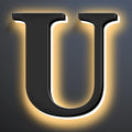 Backlit Illuminated LED House Numbers Upgrade Your Address Signs 16 Inch, Large Modern Light Up Address Numbers Signs, Stainlesss Steels Home Address Signs,U