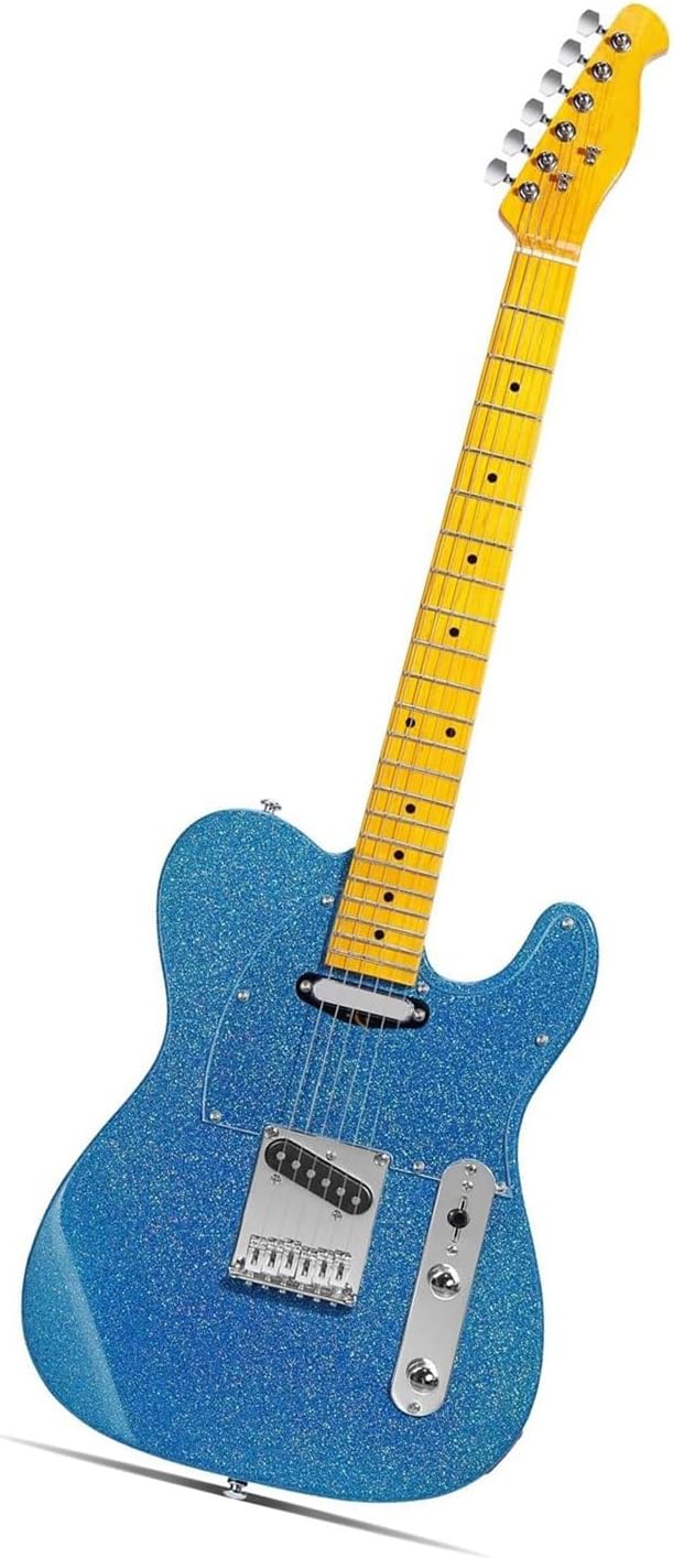 Electric Guitar With Mahogany Solid And Hard Maple Neck Professional Electric Guitar(Blue)