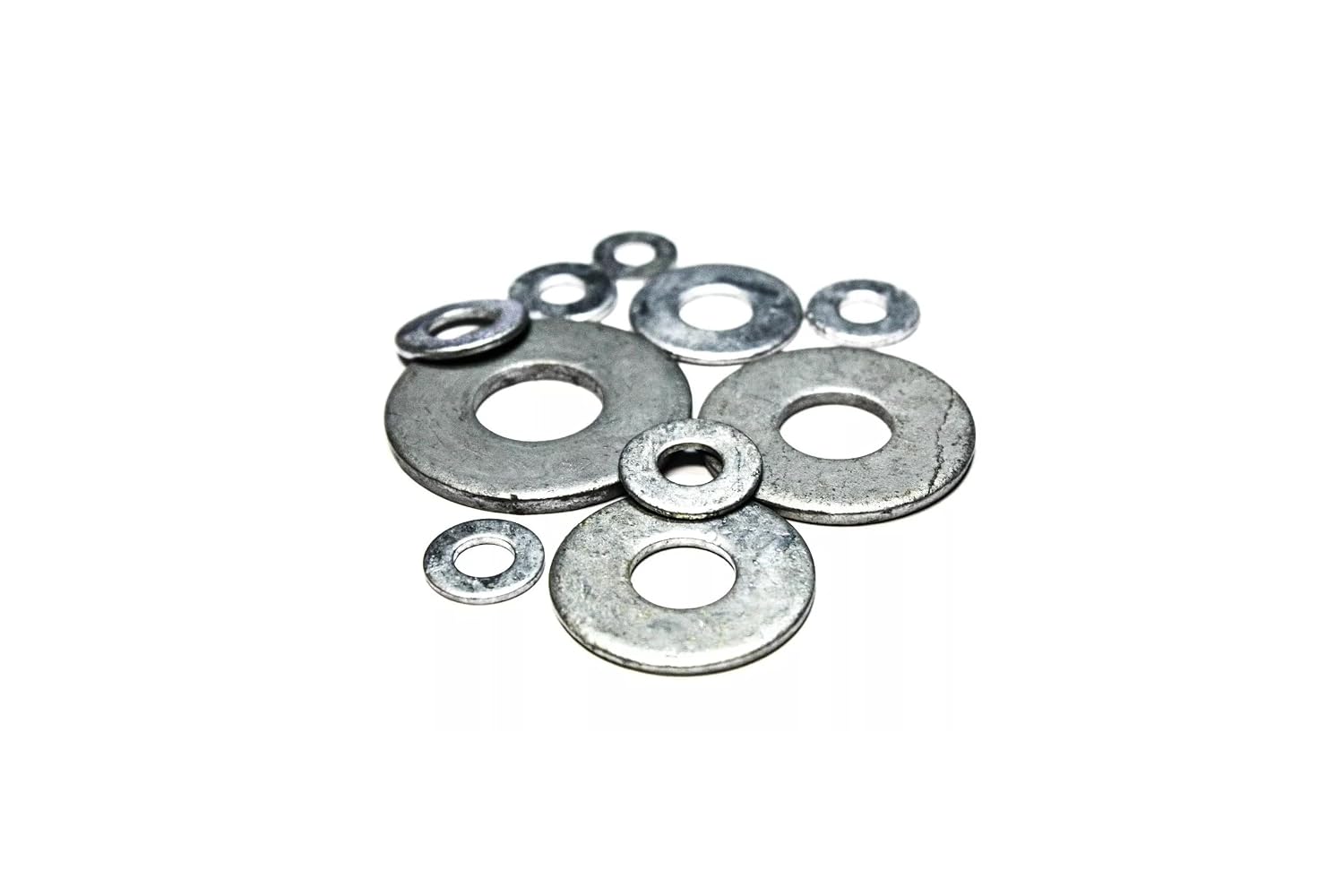 50Lbs 3/8' SAE Flat Washers Hot Dip Galvanized 6290Pcs Fasteners Kit Hardware Bolts Set
