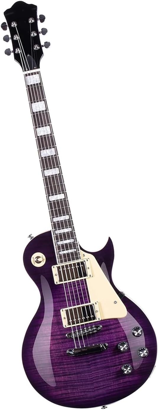 Solid Solid Electric Guitar With Gig Bag Ideal For Beginner Musicians Professional Electric Guitar(Purple)