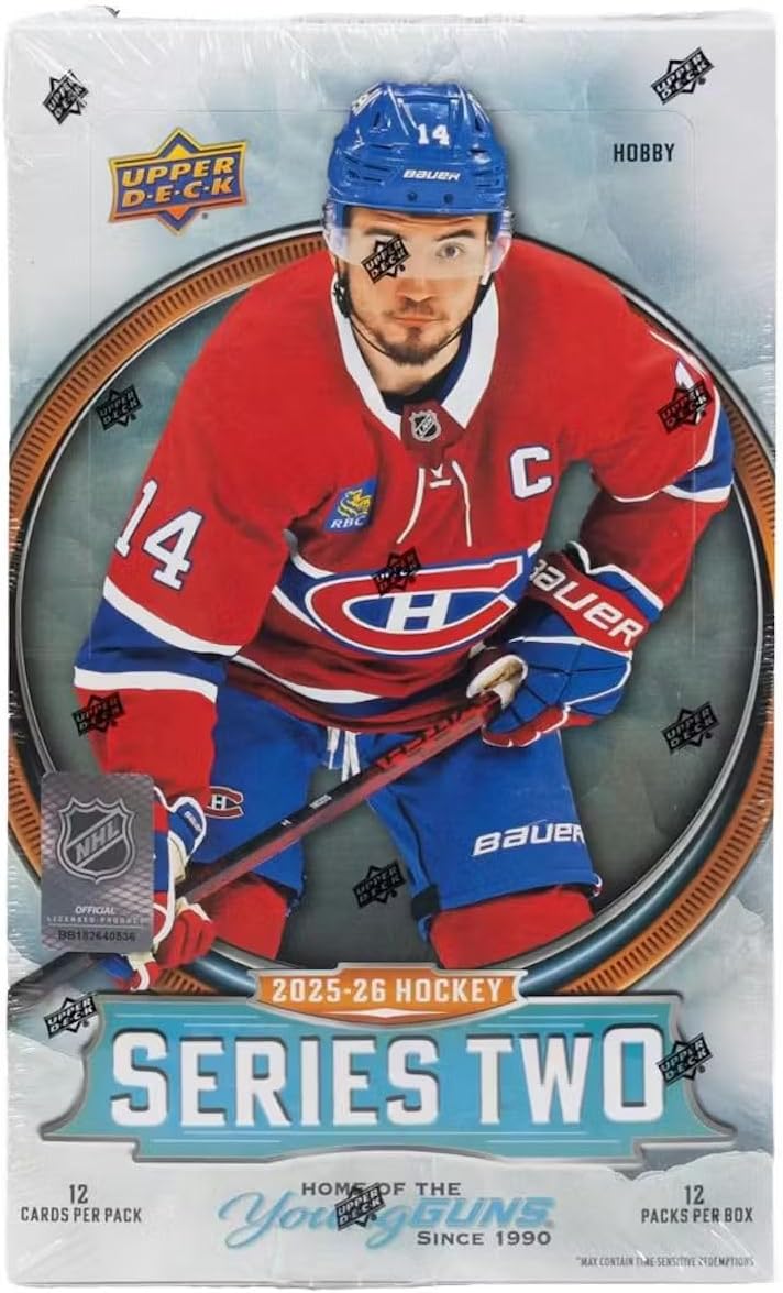 2025/26 Upper Deck Series 2 Hockey HOBBY box (12 pks/bx)