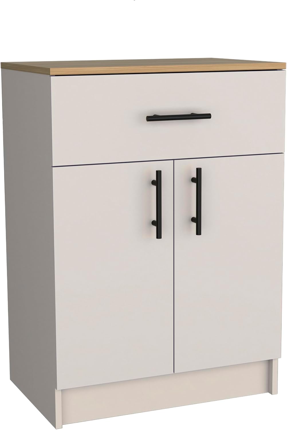 24' Spacious Drawer Freestanding Storage Cabinet, Kitchen Storage Bakers Rack with Ready Assembly, Utility Food Cupboard with 2 Interior Shelves for Kitchen Organization, Multicolor