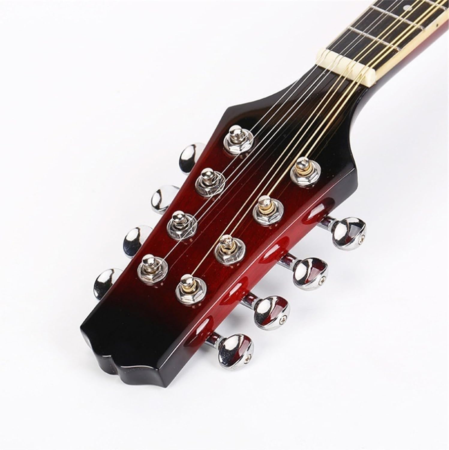 Electric Mandolin Eight String Guitar Set Musical Instrument Adult Beginner Beginner Mandolin String Instrument(Wine red 2)
