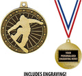 Snowboarding Medals, 2' Gold Snowboarding Medal Award with Free Custom Engraving
