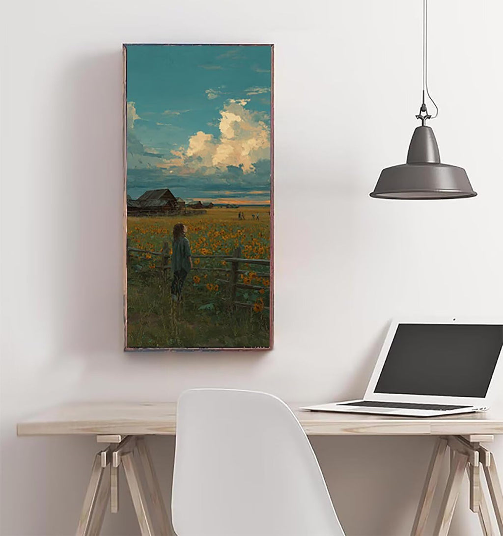 Landscape Diamond Art Kits for Adults, Diamond Painting Farm Gem Arts and Crafts for Adults Beginners, DIY 5D Square Full Drill Crystal Dots Embroidery Paintings, Home Wall Decor 40x80in db0-y16