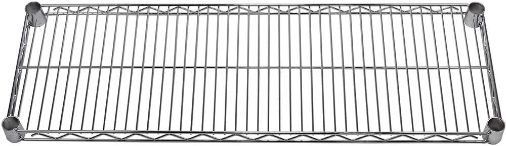 Shelving Inc. 12' d x 36' w Chrome Wire Shelving with 3 Tier Shelves, Weight Capacity 800lbs Per Shelf