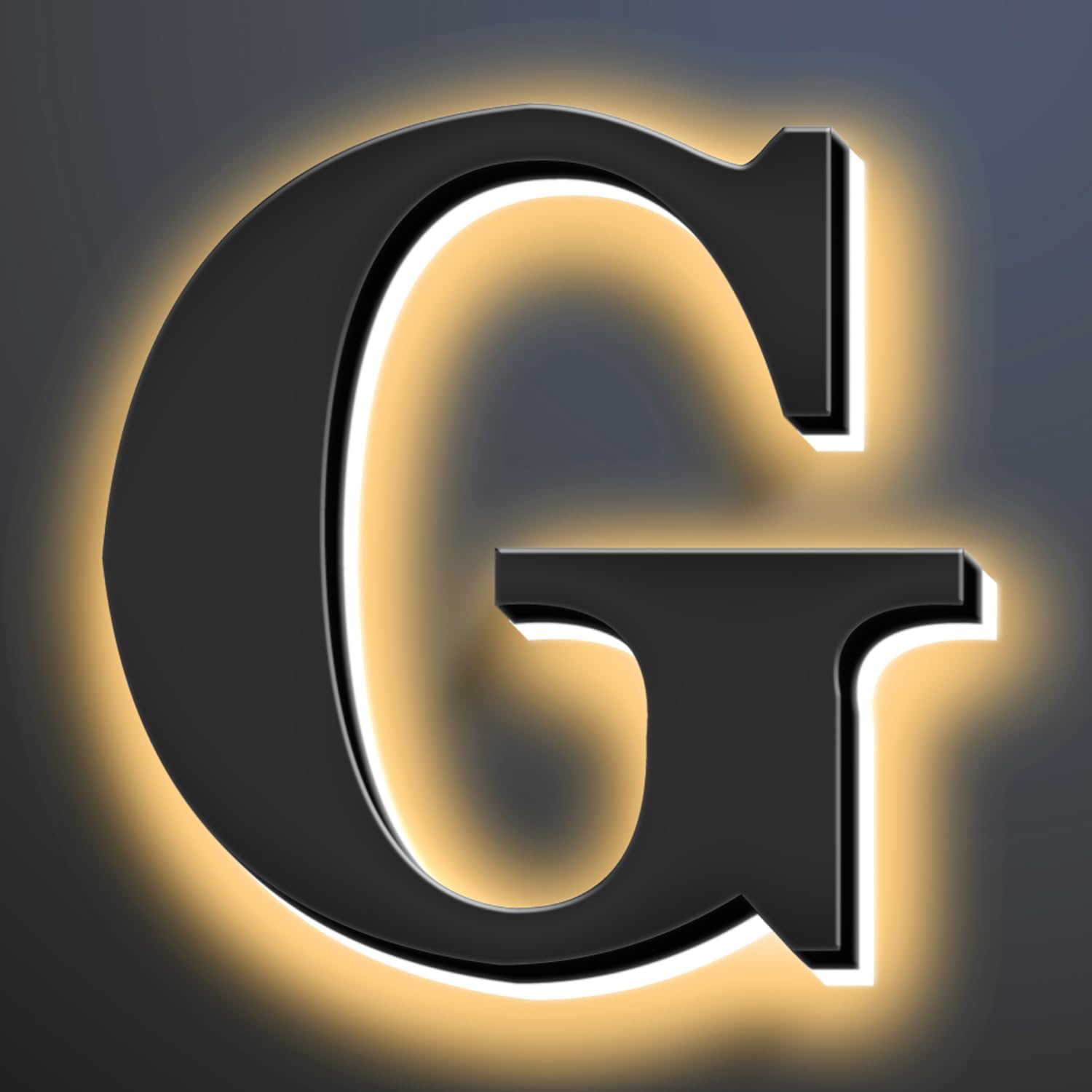 Backlit Illuminated LED House Numbers Upgrade Your Address Signs 16 Inch, Large Modern Light Up Address Numbers Signs, Stainlesss Steels Home Address Signs,G