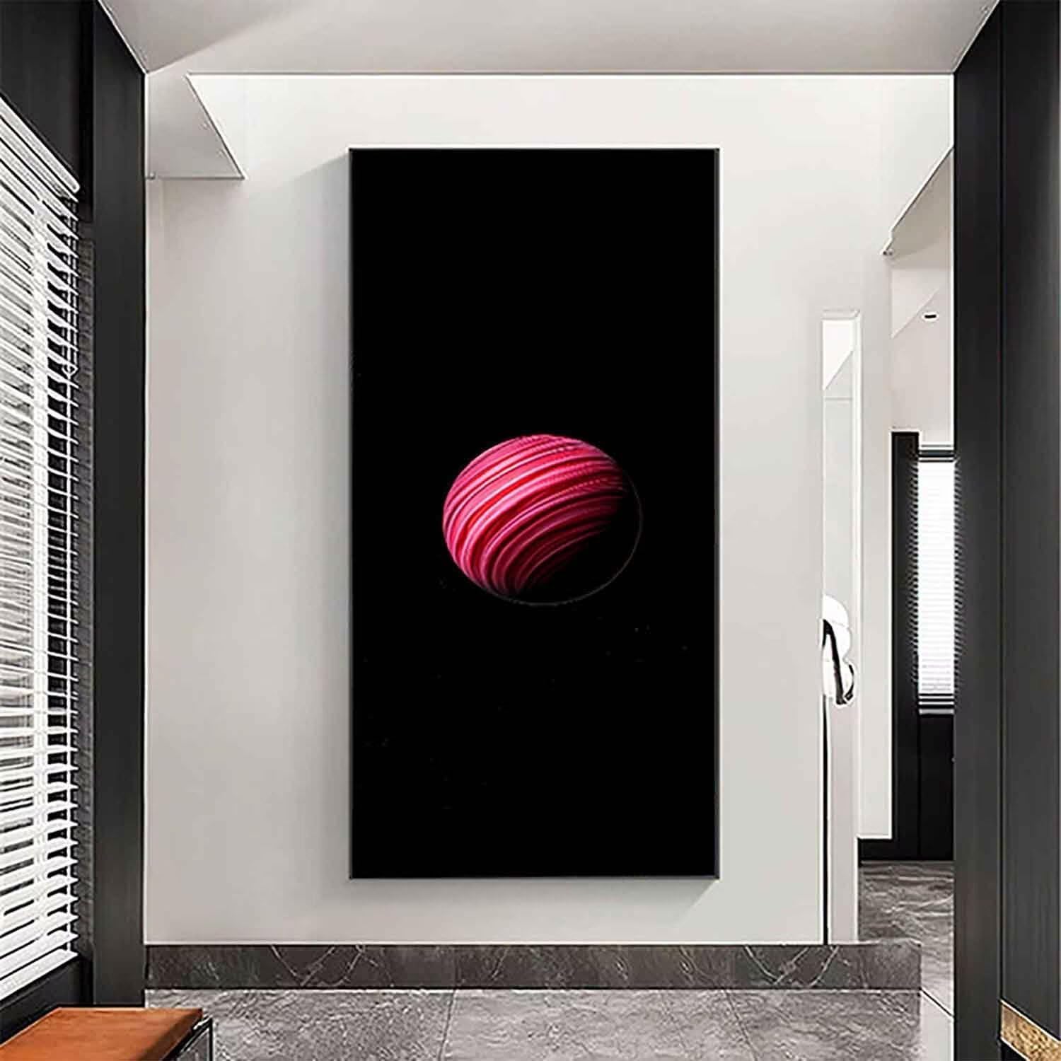 Planet Diamond Art Kits for Adults, Diamond Painting Pink Gem Arts and Crafts for Adults Beginners, DIY 5D Square Full Drill Crystal Dots Embroidery Paintings Pictures, Home Wall Decor 32x64in yx7-h17