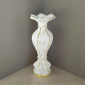 Efavormart 39' Shimmering Gold Glittered Marble Design Floor Flower Pot Vase with Pearls and Mirror Mosaic Embellishment