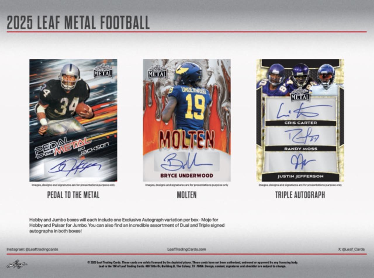 2025 Leaf Metal Football Hobby Box