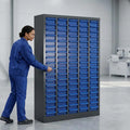 100 Drawers Parts Storage Cabinet, 46' H x 26' D x 9' W Nut and Bolt Organizer, ABS Drawers, Labels, Removable Dividers, Bolt Bin Storage Cabinet for Garage Auto Shop Hardware Small Parts Storage