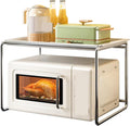 Microwave Oven Rack,Modern Kitchen Baker's Rack - Space-Saving Microwave Stand & Versatile Countertop Shelf, Ideal for Rice Cooker & Kitchen Storage (28x38x34cm)