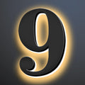 Backlit Illuminated LED House Numbers Upgrade Your Address Signs 16 Inch, Large Modern Light Up Address Numbers Signs, Stainlesss Steels Home Address Signs,9