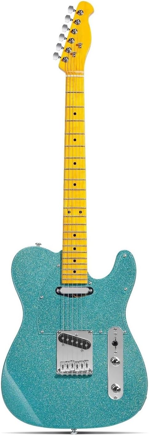 Shiny Electric Guitar With Mahogany Solid And Hard Maple Neck Professional Electric Guitar(Blue2)