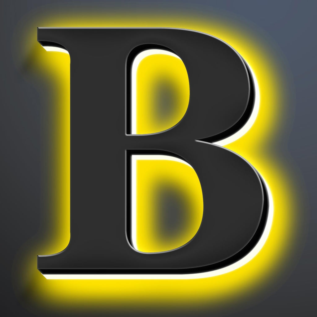 Backlit LED Illuminated House Numbers 20 Inch, Stainless Steel Hand-Polished For House Address Signs, Modern Light Up House Number, Metal Address Numbers With Lights,B