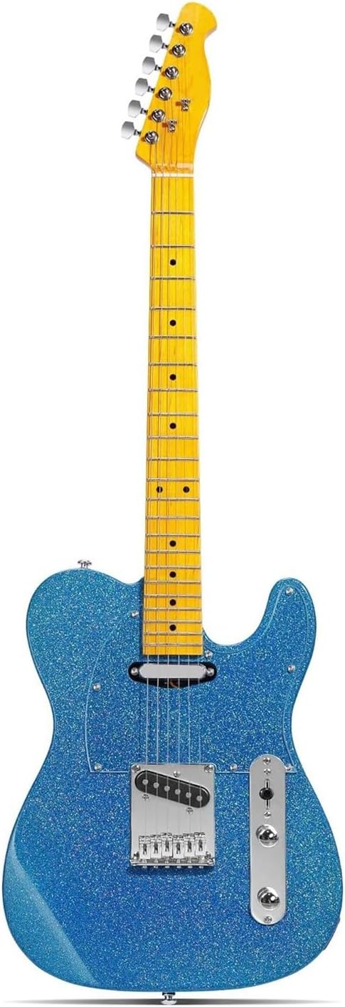 Electric Guitar With Mahogany Solid And Hard Maple Neck Professional Electric Guitar(Blue)